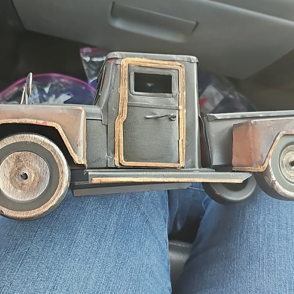 Old Tin Truck 14 Inches Long Unique